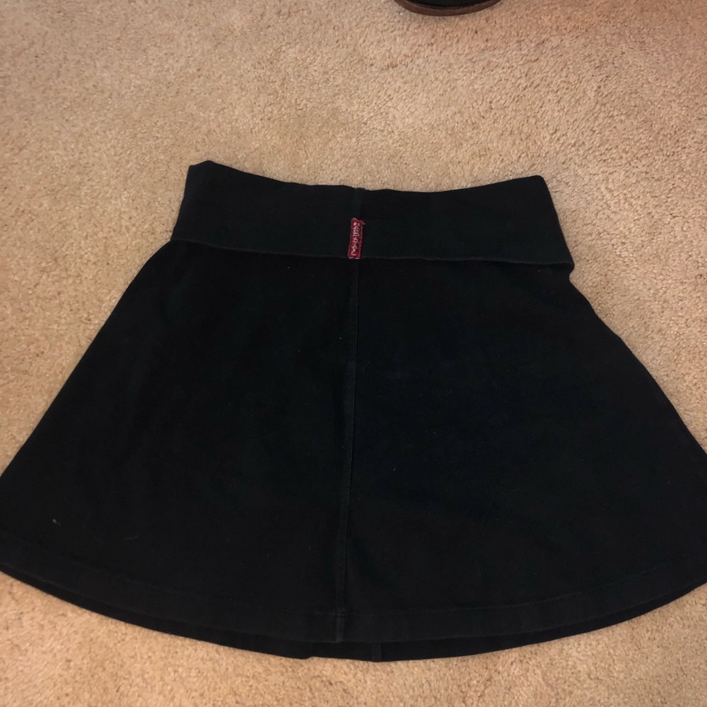 Hard Tail Black Mini fold over skirt